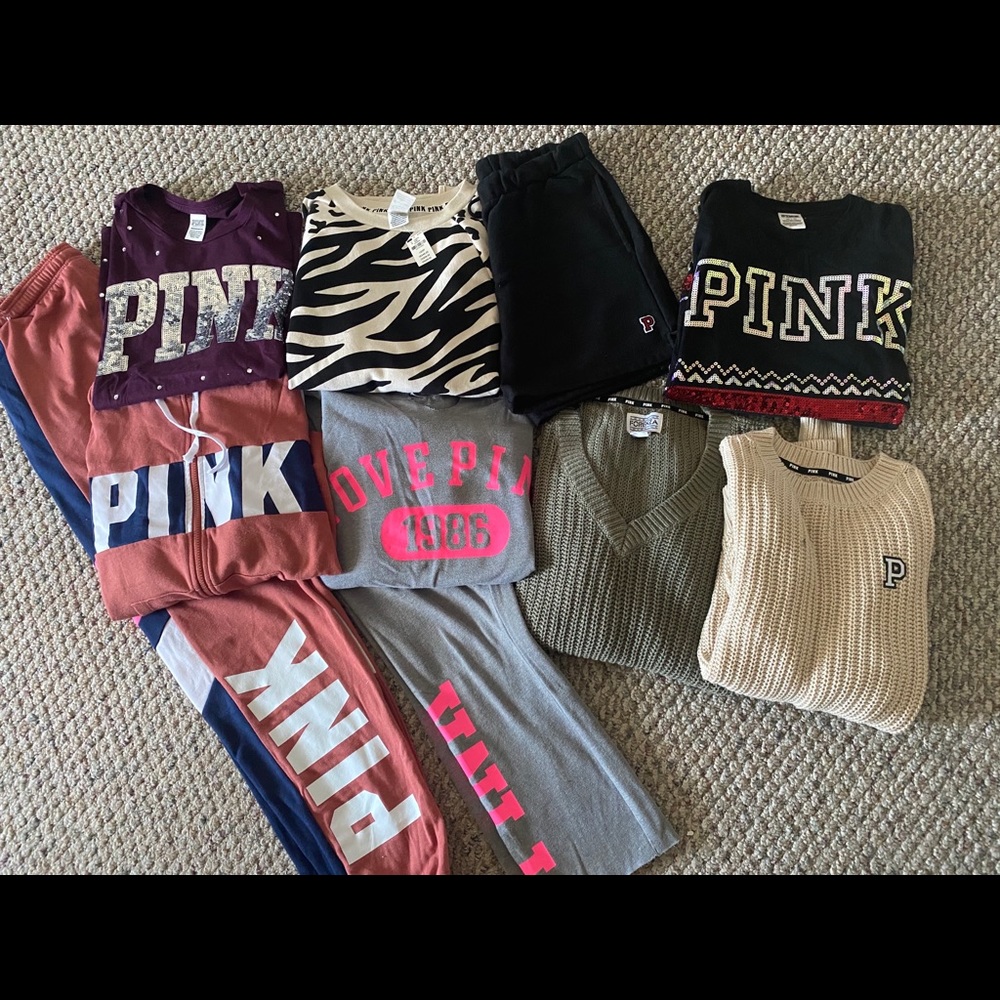 💸SOLD Victoria's Secret PINK Bundle Hoodies Pants